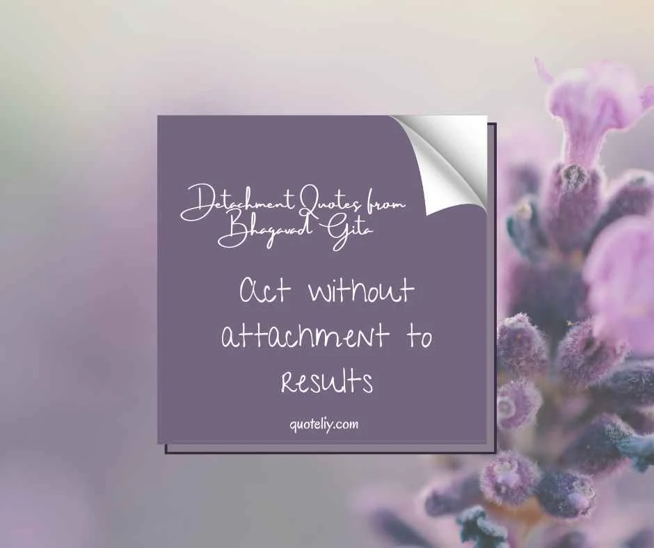 Detachment Quotes from Bhagavad Gita