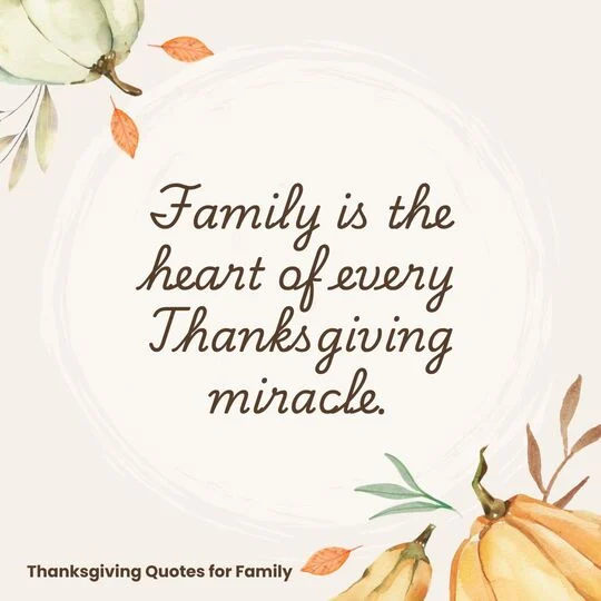 Thanksgiving Quotes for Family