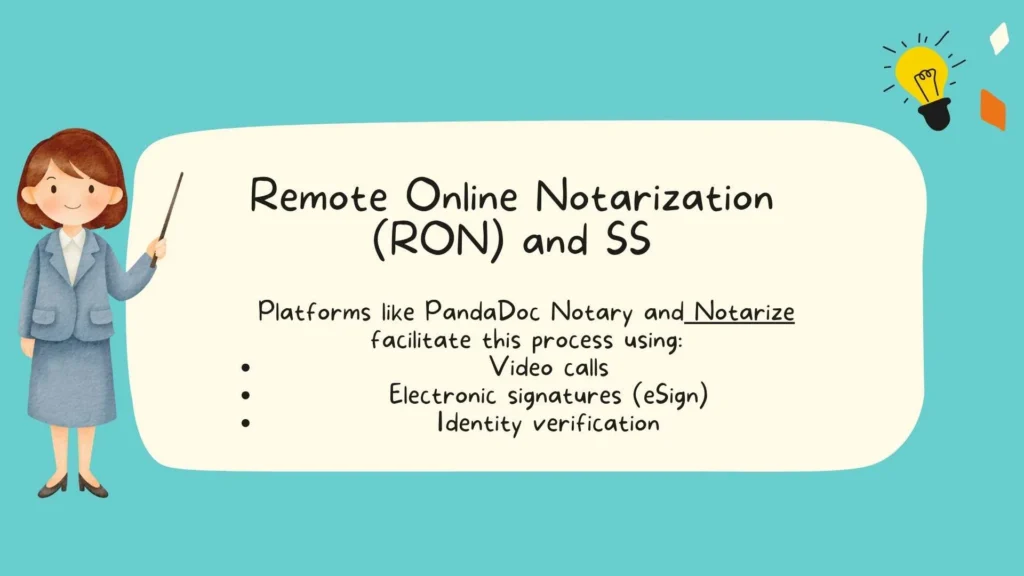 Remote Online Notarization (RON) and SS