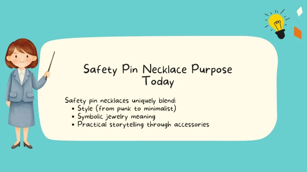 Safety Pin Necklace Purpose Today