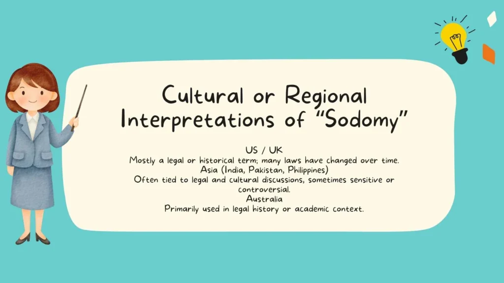 Cultural or Regional Interpretations of Sodomy