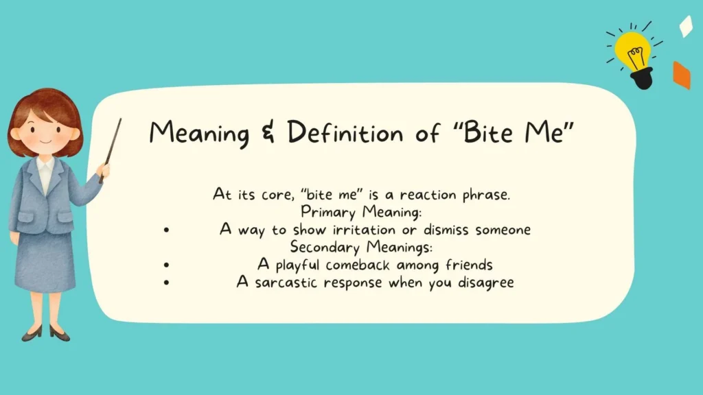 Meaning & Definition of "Bite Me"