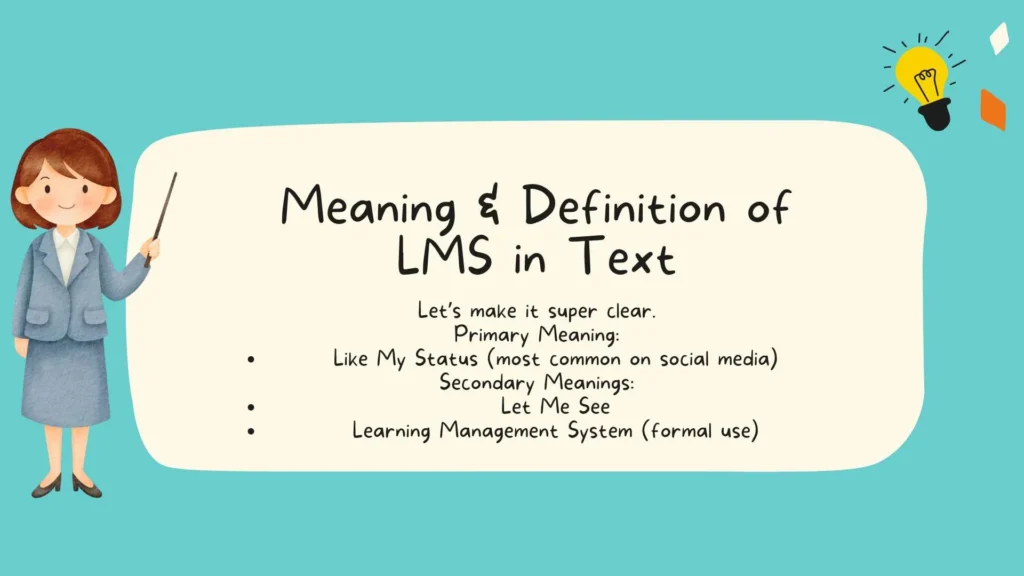 Meaning & Definition of LMS in Text