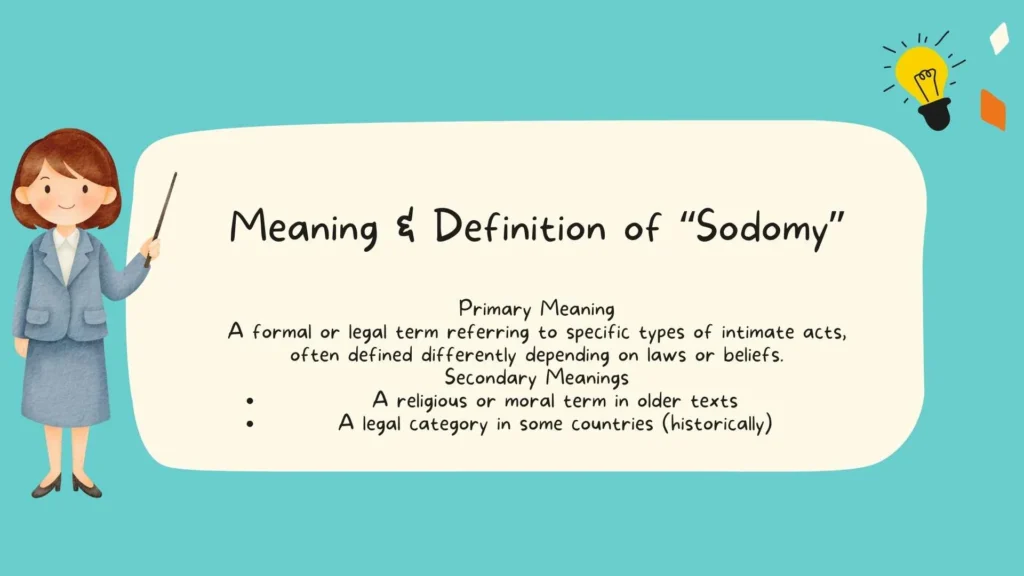 Meaning & Definition of Sodomy