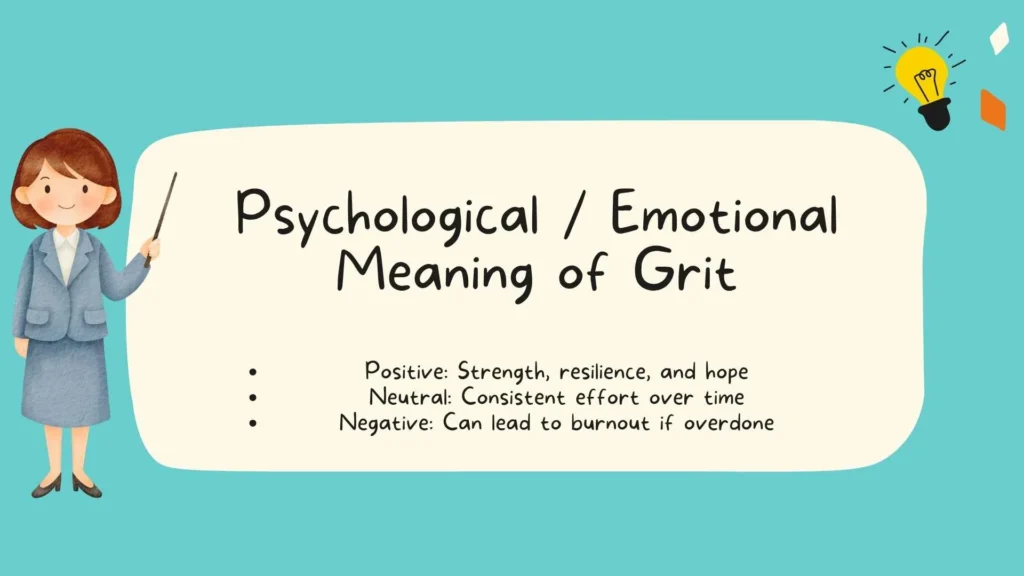 Psychological / Emotional Meaning of Grit