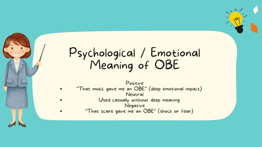 Psychological / Emotional Meaning of OBE