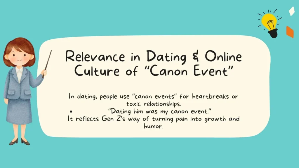 Relevance in Dating & Online Culture of "Canon Event"