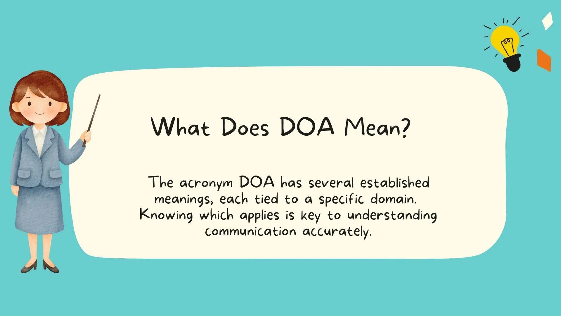 What Does DOA Mean