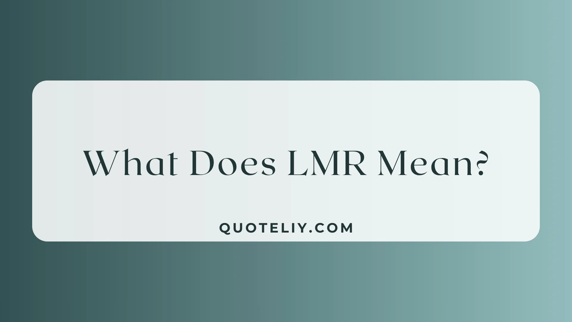 What Does LMR Mean? The Real Meaning Behind This Confusing Text Slang 😳