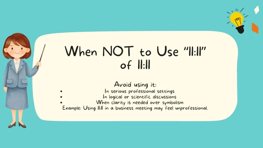 When NOT to Use “11 11”